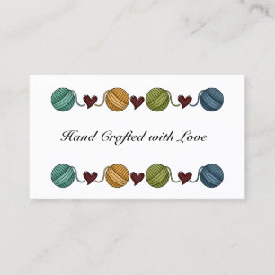 Yarn, Heart Border Business Card