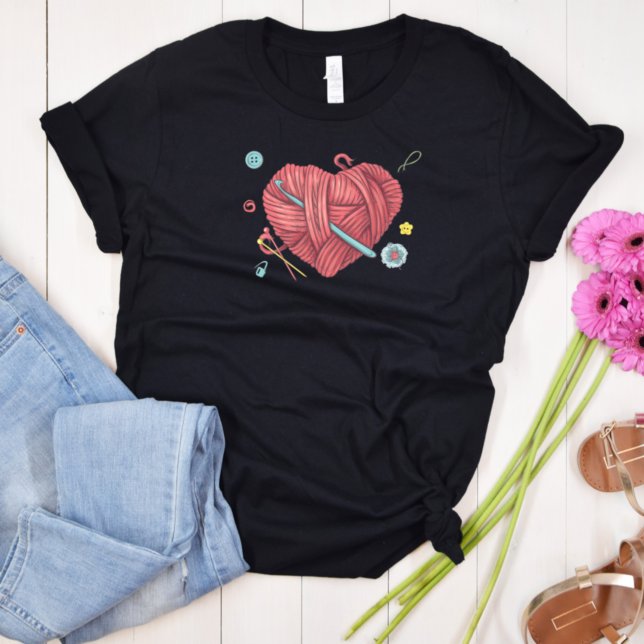 Yarn Heart Crochet Lover's   T-Shirt (Creator Uploaded)