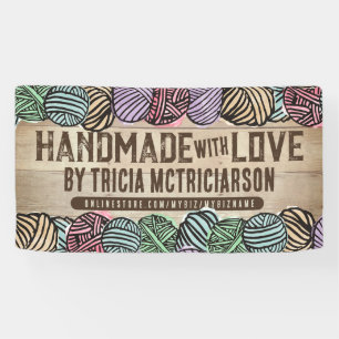 Yarn homespun knitting crochet craft show booth banner