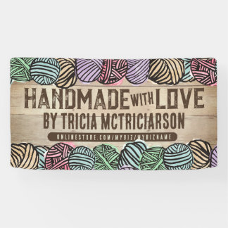 Yarn homespun knitting crochet craft show booth banner