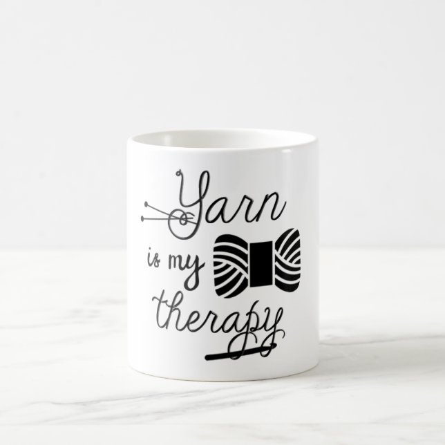 Yarn Is My Therapy Centre Design Coffee Mug (Center)