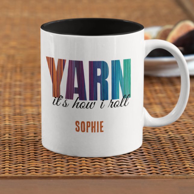 Yarn It's How I Roll Knitting Crocheting Mug (Creator Uploaded)