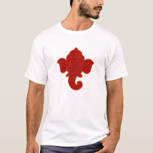 Yarn Knitted Ganesha Symbol Design T-Shirt