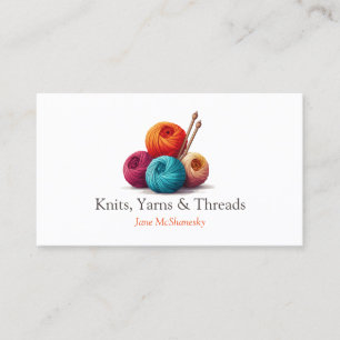 Yarn, Knitting, Crochet Craft Business Business Card