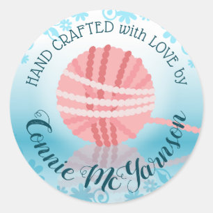 Yarn knitting crochet handmade with love sticker