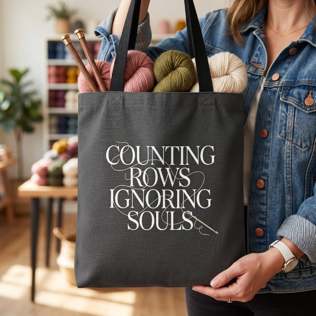 Yarn Project Bag Funny Knitters Counting Rows (Creator Uploaded)