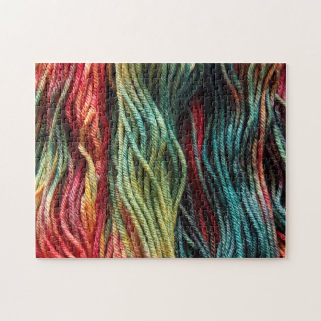 Yarn Red Green Yellow Beautiful Jigsaw Puzzle (Horizontal)