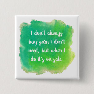 Yarn Sale Joke 15 Cm Square Badge