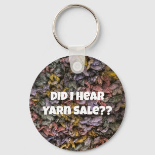 Yarn Sale Knit Crochet Blue Purple Funny  Key Ring