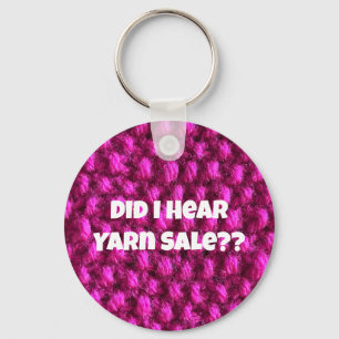Yarn Sale Pink Knit Photo Love Knitting Key Ring
