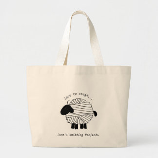 Yarn Sheep Knitting Project Tote Bag