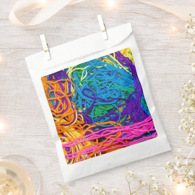 Yarn Tangles Crocheting and Knitting Photo 50-Pack Favour Bags (Clipped)