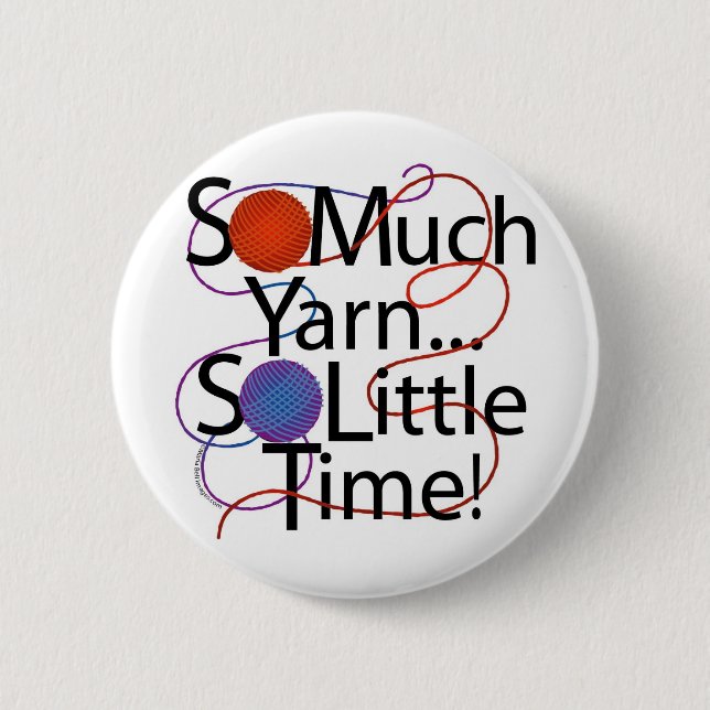Yarn Time 6 Cm Round Badge (Front)