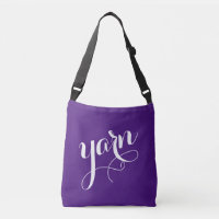 YARN! Typography White Calligraphy Purple