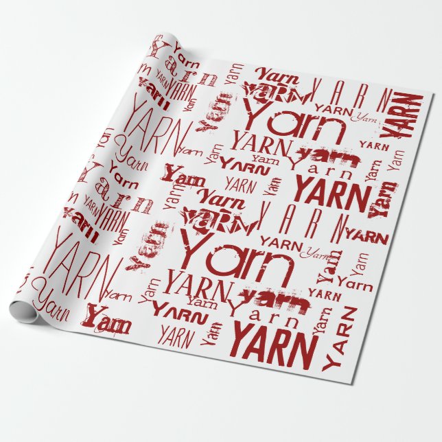 YARN! Typography Wrapping Paper (Unrolled)