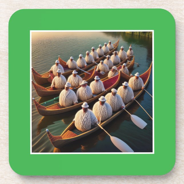 Yarnball Rowing Crew Coaster (Front)