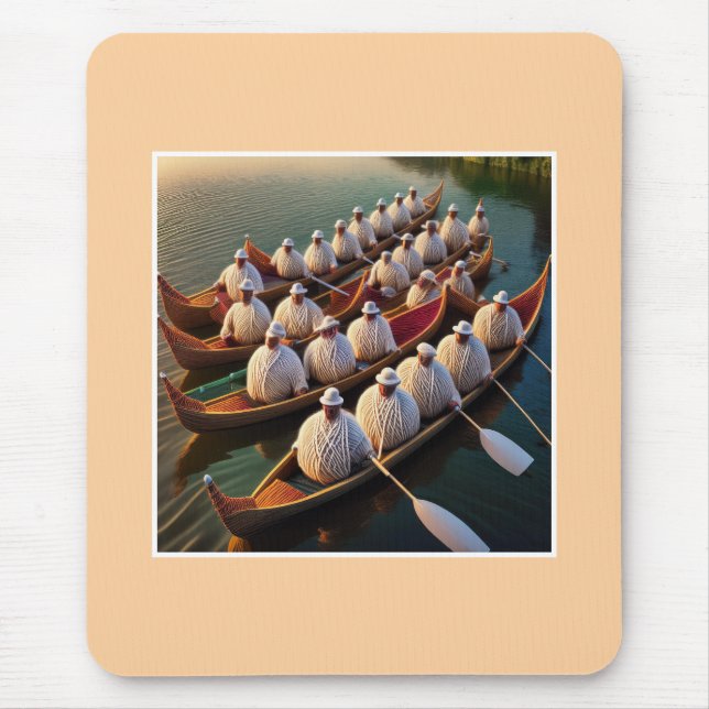 Yarnball Rowing Crew Mouse Mat (Front)