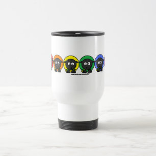 Yarnoholics Anonymous Fluffy Rainbow Sheep Travel Mug