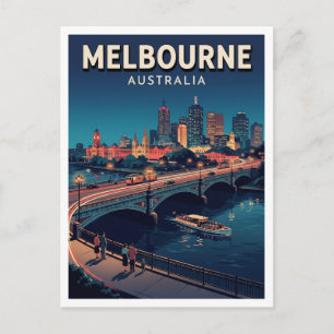Yarra River and Princes Bridge Melbourne Australia Postcard