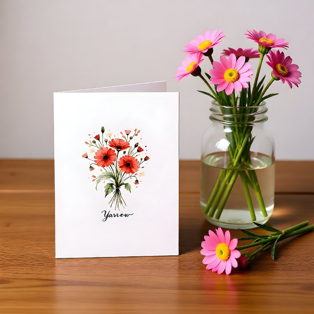 Yarrow Floral  Blank Note Card (Creator Uploaded)