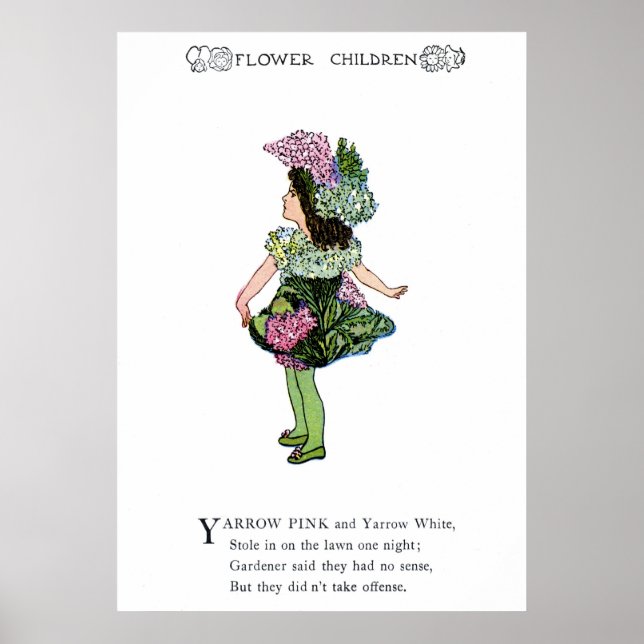 Yarrow - Pink and White Poster (Front)