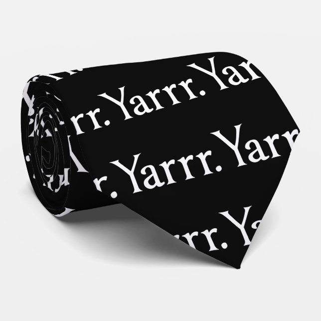 Yarrr Pirate Tie (Rolled)