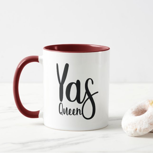 Yas Queen Print Mug (With Donut)