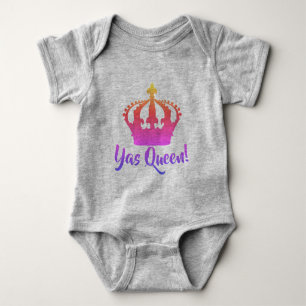 Yas Queen! Rainbow colour Baby style Bodysuit