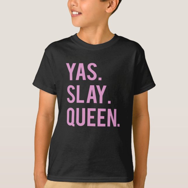 Yas Slay Queen Print 2 T-Shirt (Front)
