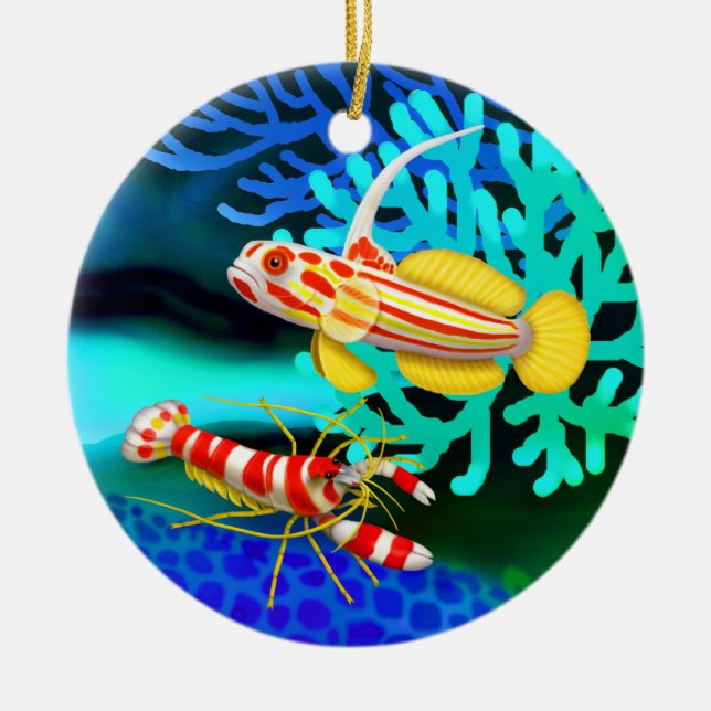 Yasha Hase Goby & Pistol Shrimp Ornament (Front)