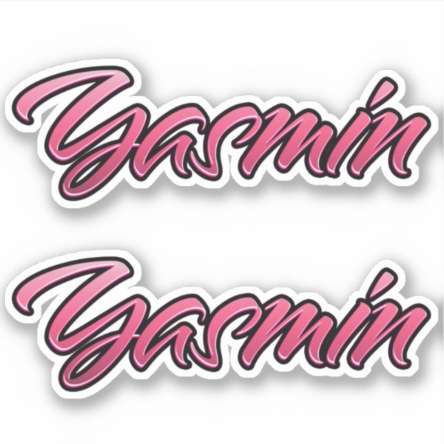 Yasmin faded pink sticker sticker embroiderset (Front)