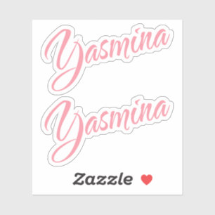 Yasmina name pink cursive x2