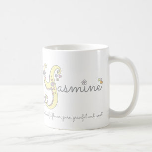 Yasmine name meaning decorative Y monogram mug
