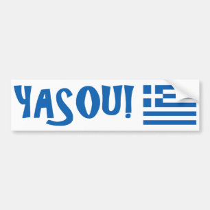 YASOU! Greek Flag Bumper Sticker