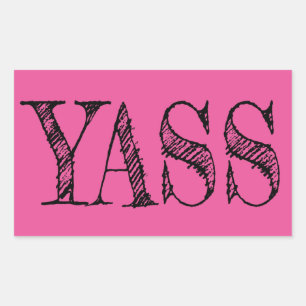 yass rectangular sticker