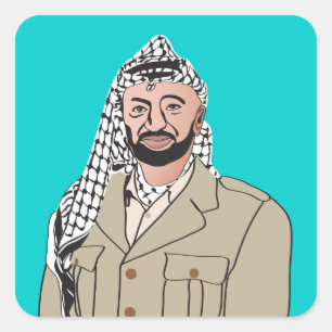 Yasser Arafat   ياسر عرفات Square Sticker