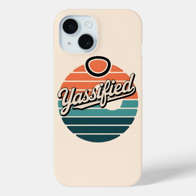 Yassified Retro Sunset Case-Mate iPhone Case (Back)