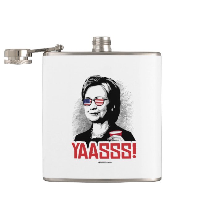 Yasss Hillary - Hillary Party Animal Hip Flask (Opened)