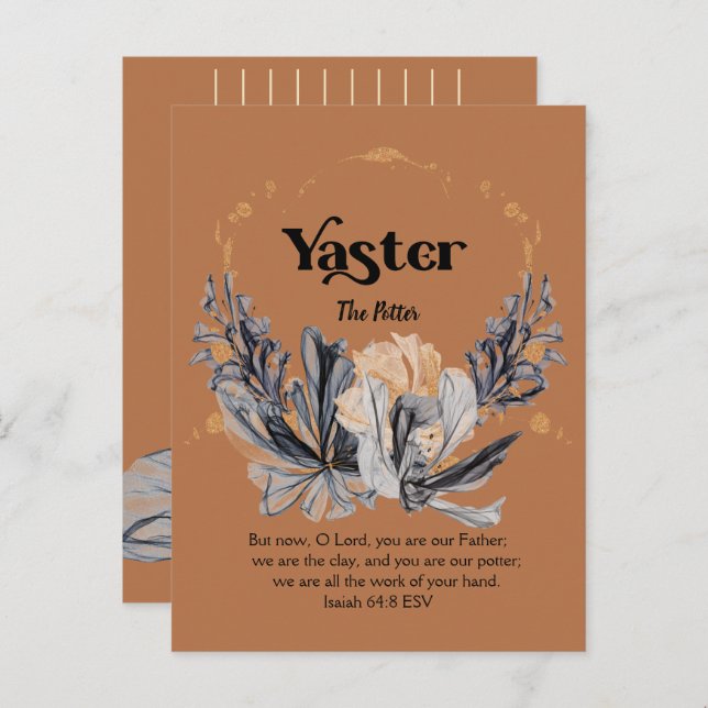 Yaster | Names of God Devotional Scripture Postcard (Front/Back)