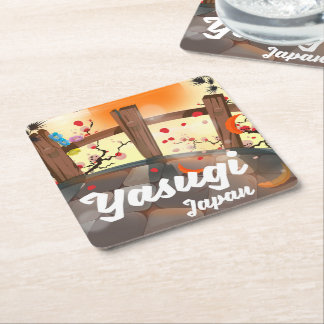 Yasugi Japan Blossom garden Square Paper Coaster