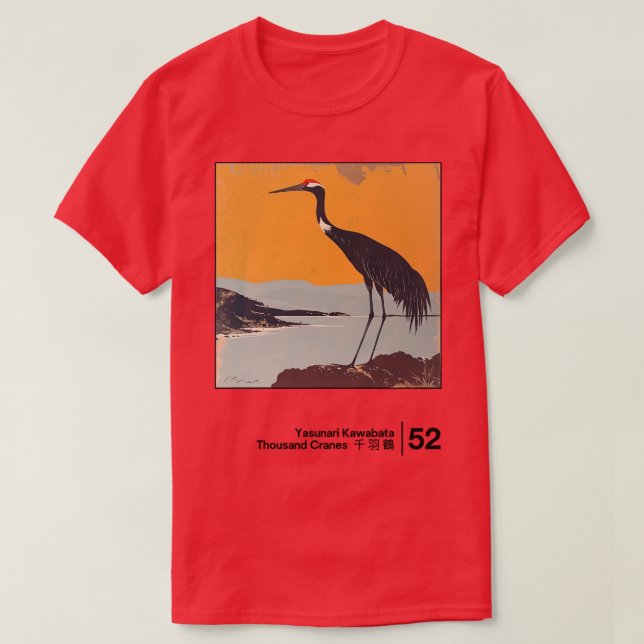 Yasunari Kawabata Minimal Style Graphic Artwork 1 T-Shirt (Design Front)