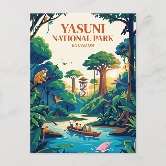 Yasuni National Park Ecuador Postcard (Front)