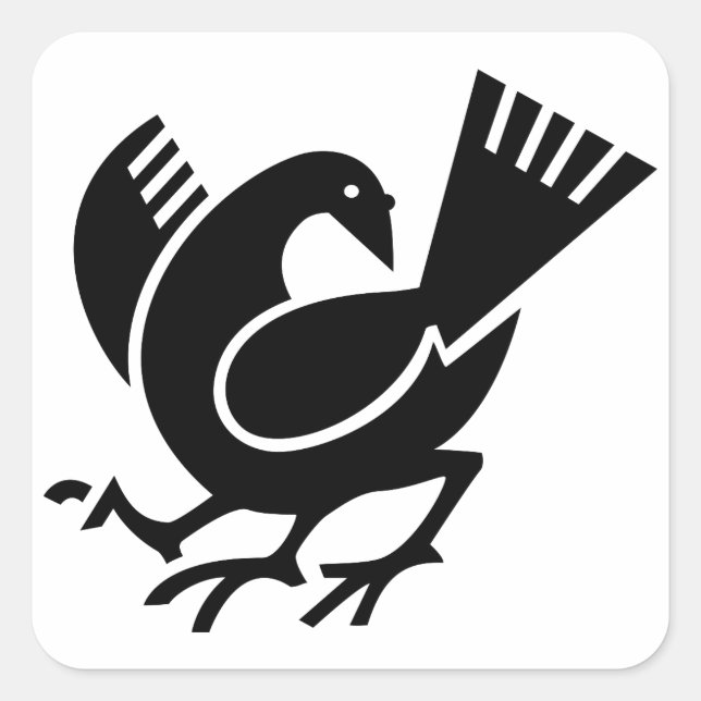 Yata crow square sticker (Front)