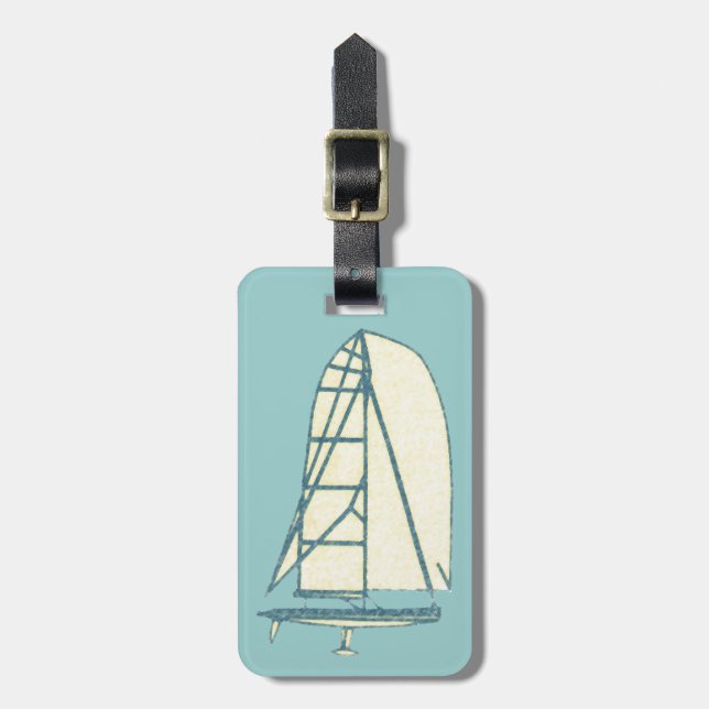 yatching laser class luggage tag (Front Vertical)