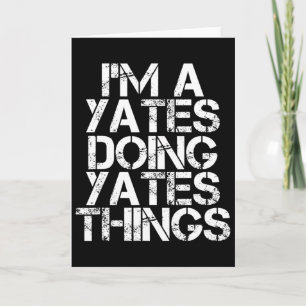 Yates Funny Surname Family Tree Birthday Reunion G Card