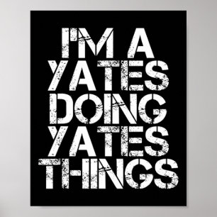 Yates Funny Surname Family Tree Birthday Reunion G Poster