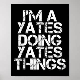 Yates Funny Surname Family Tree Birthday Reunion G Poster