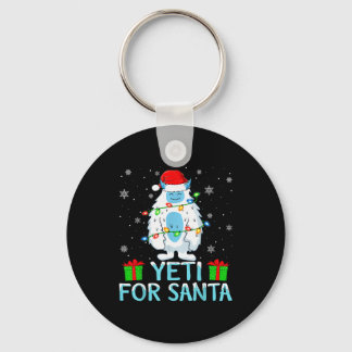 Yati For Santa Xmas Lights Yeti Christmas  Key Ring