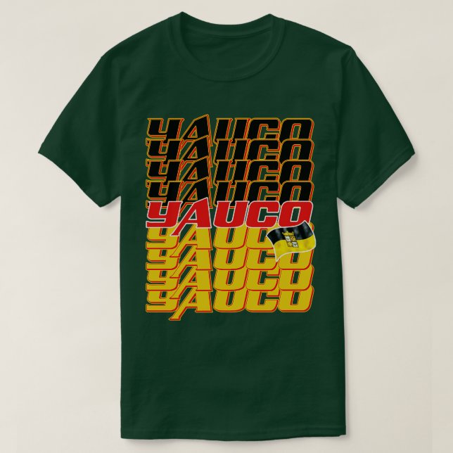 Yauco Cascade text 2 T-Shirt (Design Front)