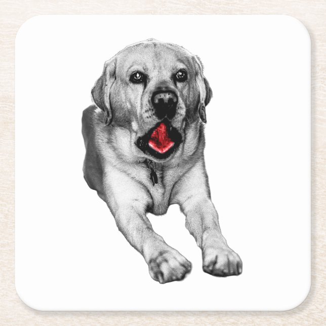 Yawn Between Sips Square Paper Coaster (Front)